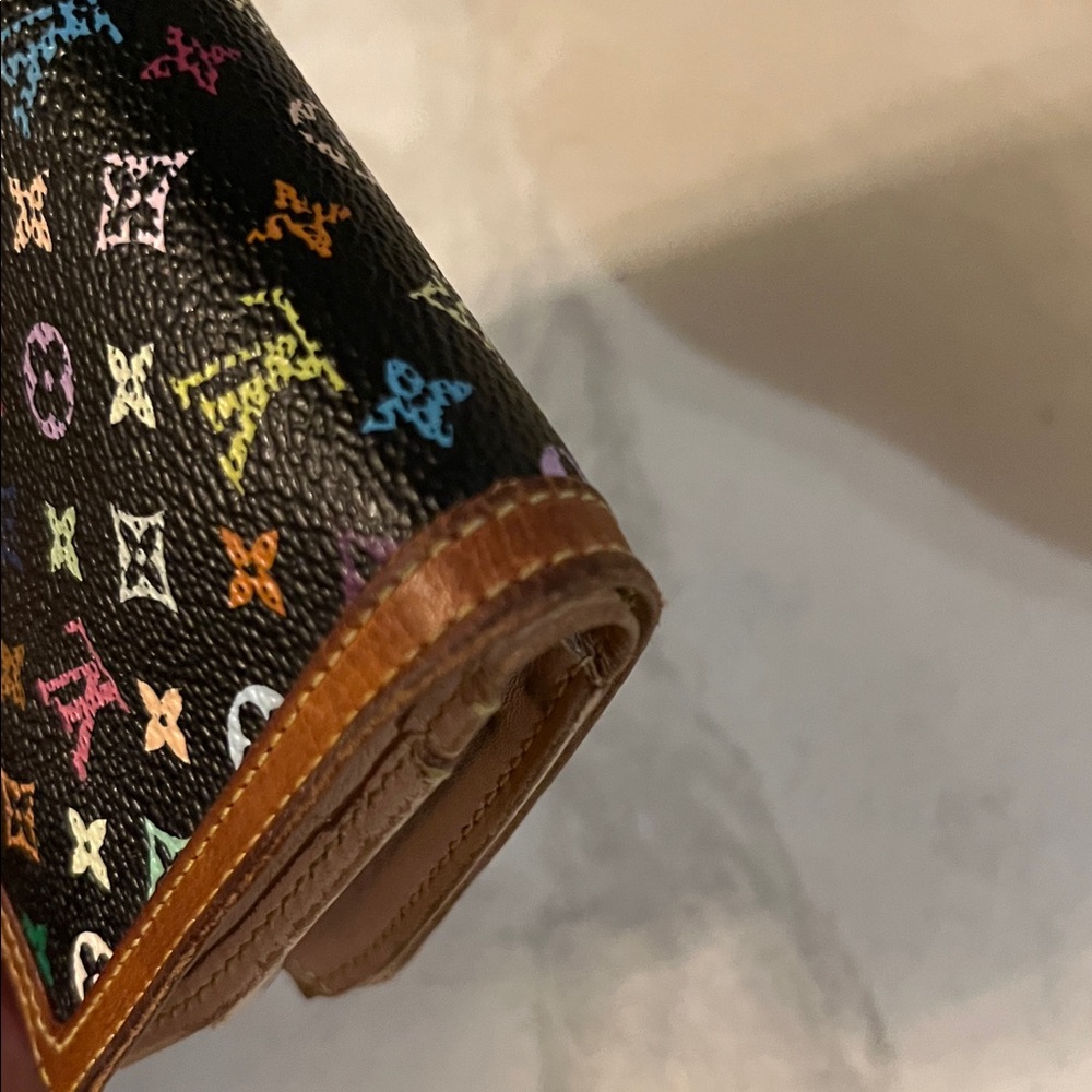 Louis Vuitton Murakami Black Multicolor Wallet - Picture 7 of 12